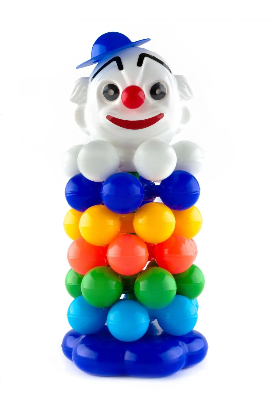 Clown Pyramid Toy with Colorful Rings (Medium Ball) 1/20