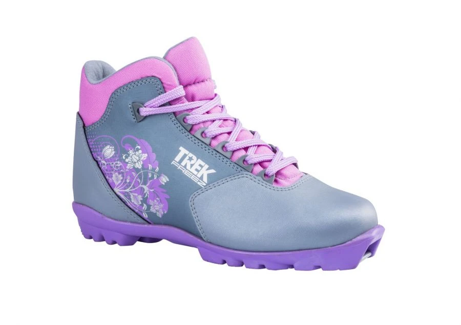 أحذية التزلج TREK Freez1 معدني (شعار بنفسجي) N