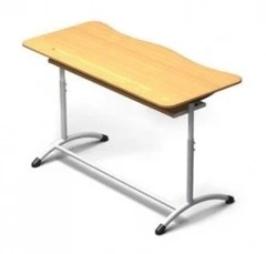 مكتب مزدوج قابل للتعديل للمؤسسات التعليمية، الطراز PE-DP5-7