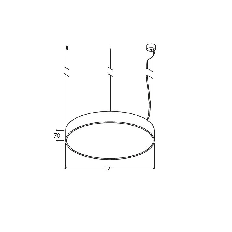 مصباح السقف المعلق ART-ROUND 1200S LED 100W