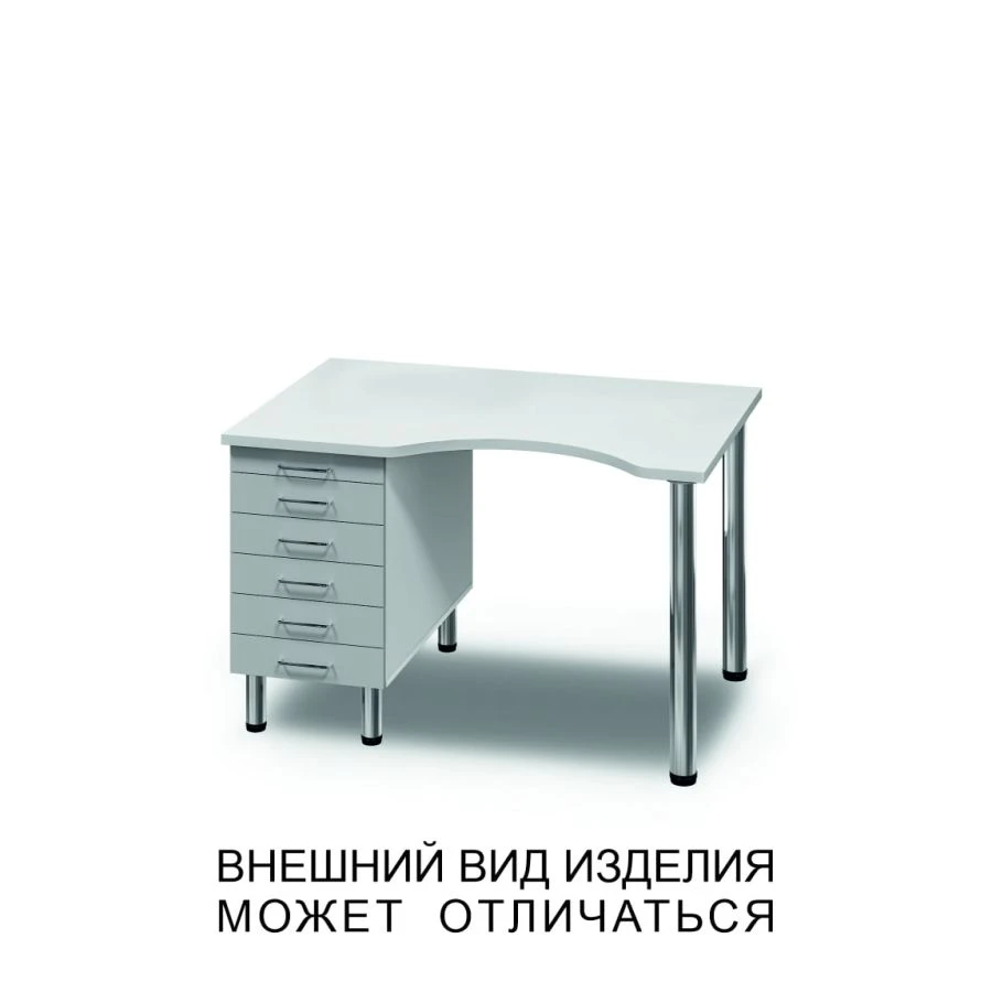 Microscope Table with Drawers and Extendable Shelf