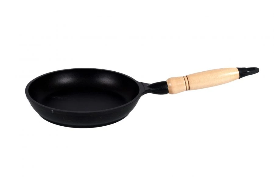 Non-Stick Aluminum Frying Pan 220/45mm with Wooden Handle - Kukmara Tradition Line