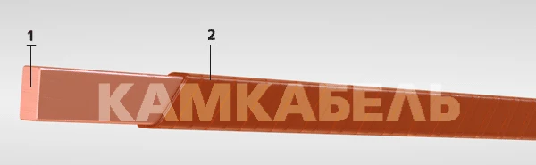 سلك نحاسي مستطيل للملفات مع عزل بوليميد-PTFE، ماركة PPIKP-1
