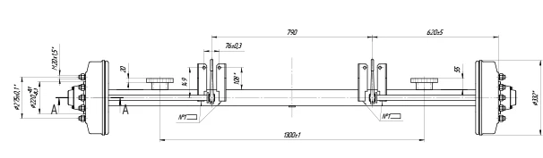 Tractor Trailer Axle 2ПТС-10.27.10.000