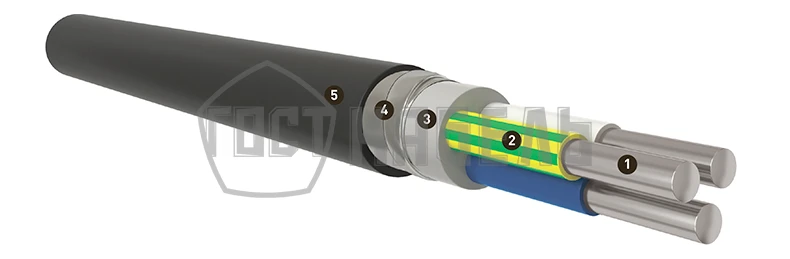 Low Smoke Zero Halogen Flame Retardant Cable AVBShvng(A)-LS up to 1kV