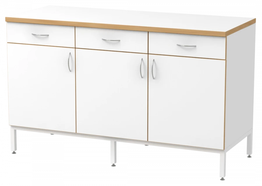 Standard Folding Table 1500 with 3 Drawers and 3 Doors