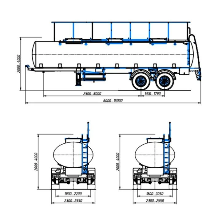 Food Liquid Transport and Temporary Storage Semi-Trailer Tank 966698