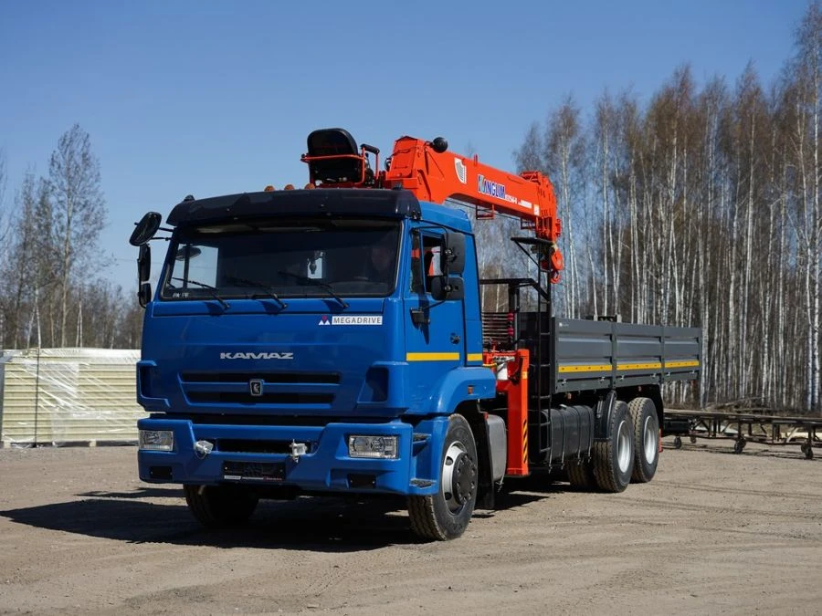 Multi-Purpose Truck with Hydraulic Loader Crane KMA on KAMAZ 65117 Base 64K31G-LA