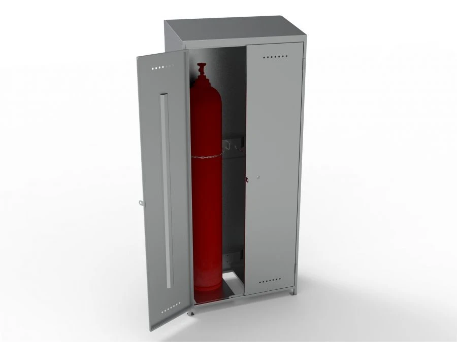 Gas Cylinder Storage Cabinet SHG-2kr with Sloped Roof