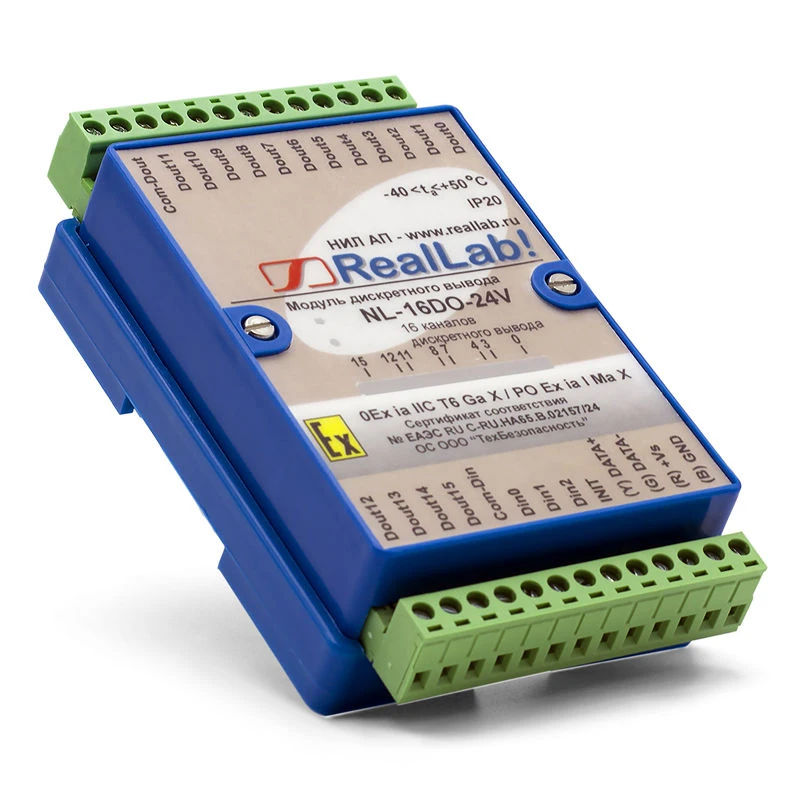 وحدة الإخراج المتقطع المقاومة للانفجار NL-16DO-24V