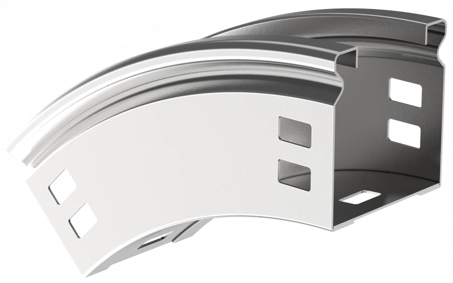 Vertical Smooth 45° Turn CPV41-0-45-050-100 ESCA for Cable Trays