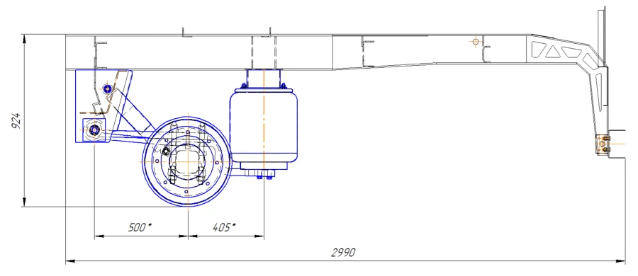 Axle Aggregate AGOS-1-GT7-00.00.000 for Heavy Load Management