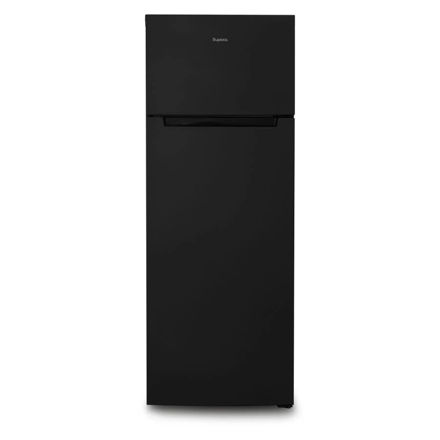 Black Stainless Steel Two-Chamber Refrigerator Freezer "Biryusa B6135