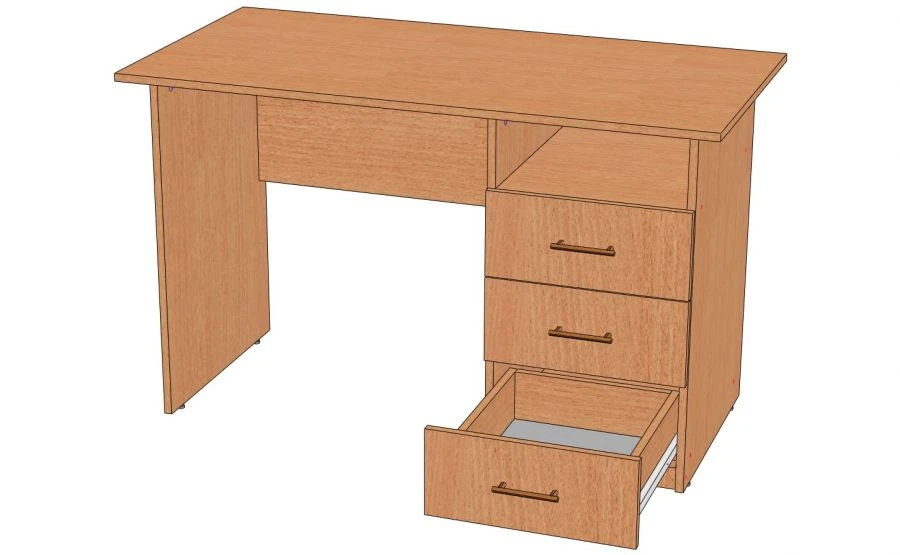Rectangular Writing Desk with One Pedestal, Model SP-3