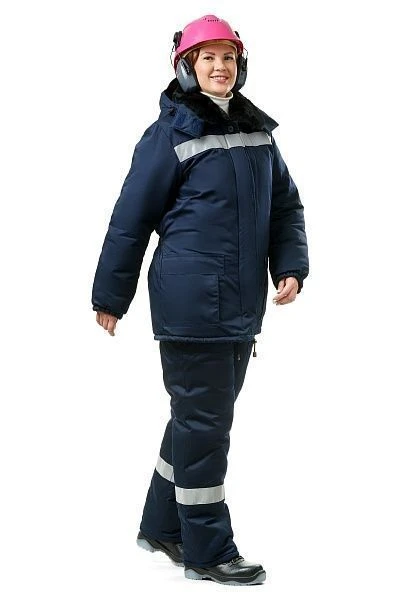 Women's Winter Jacket with Hidden Button Closure, Model 2.277