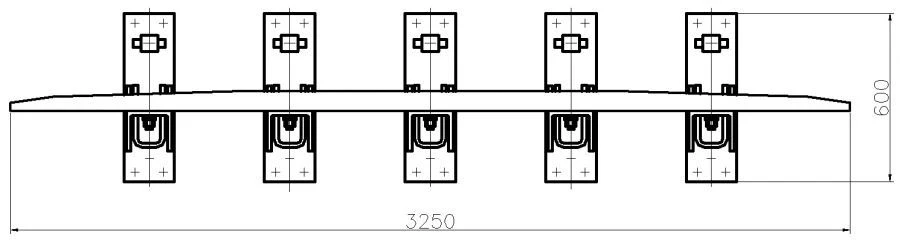 SP850 Counter Rail with Complete Set of Pads and Fasteners for MP380 Project