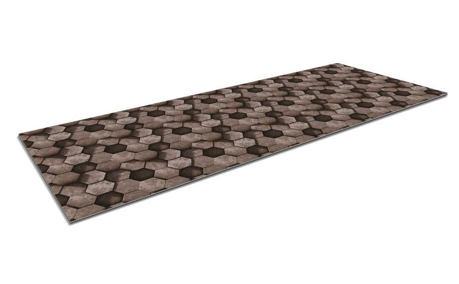 SHAHINTEX Digital Print Absorbent Entrance Mat "Honeycomb" 120x300 Brown