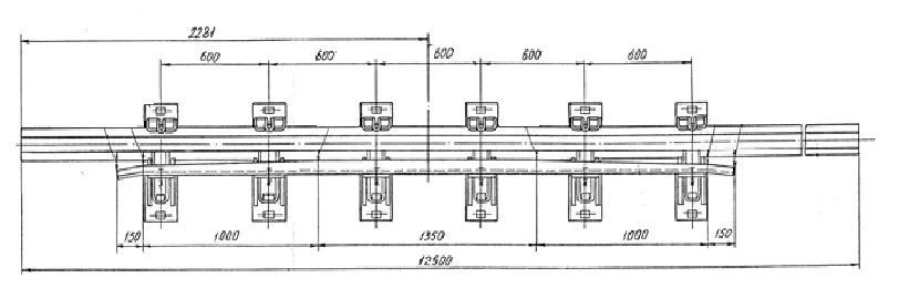 Crossrail with Counterrail Type R65 Mark 1/9 (Project 2843.14.000/-01)