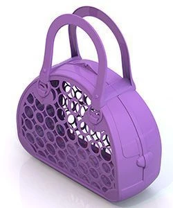Stylish Lilac Basket Bag for Outdoor Leisure