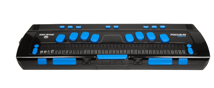 كمبيوتر محمول بإدخال/إخراج برايل ومولد صوتي، ماركة "ElBraille"، نموذج ElBraille-W40JG1