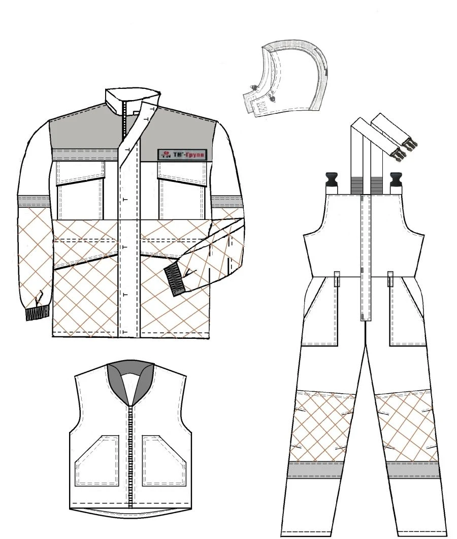 Women's Protective Suit (Jacket, Overalls) for Cold Weather and Industrial Pollution