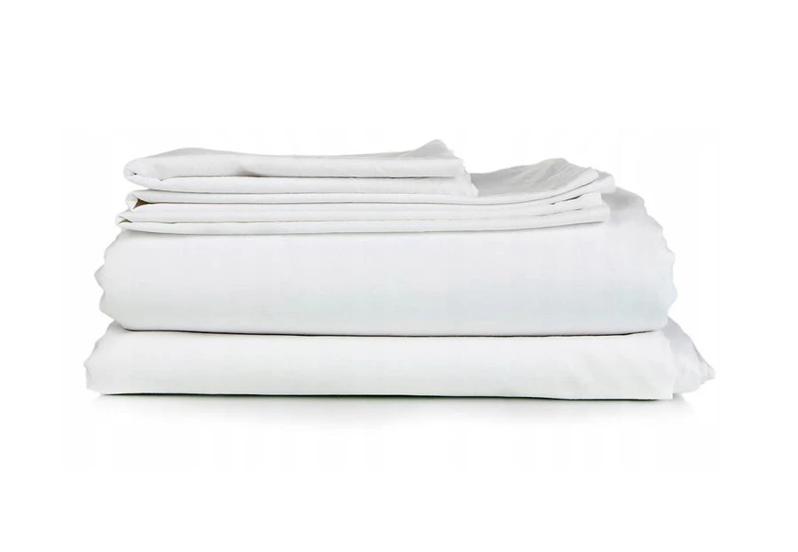 Cotton Bed Linen Set for Single Bed, 2 Pillowcases, White