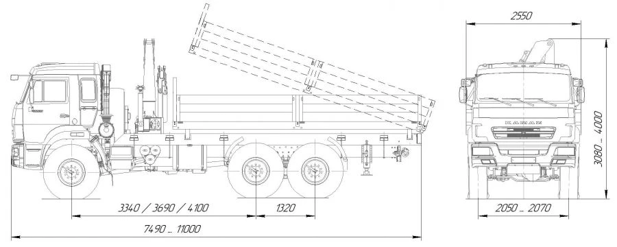 Diesel Dump Truck 57564 Modification 57551N for Heavy Loads