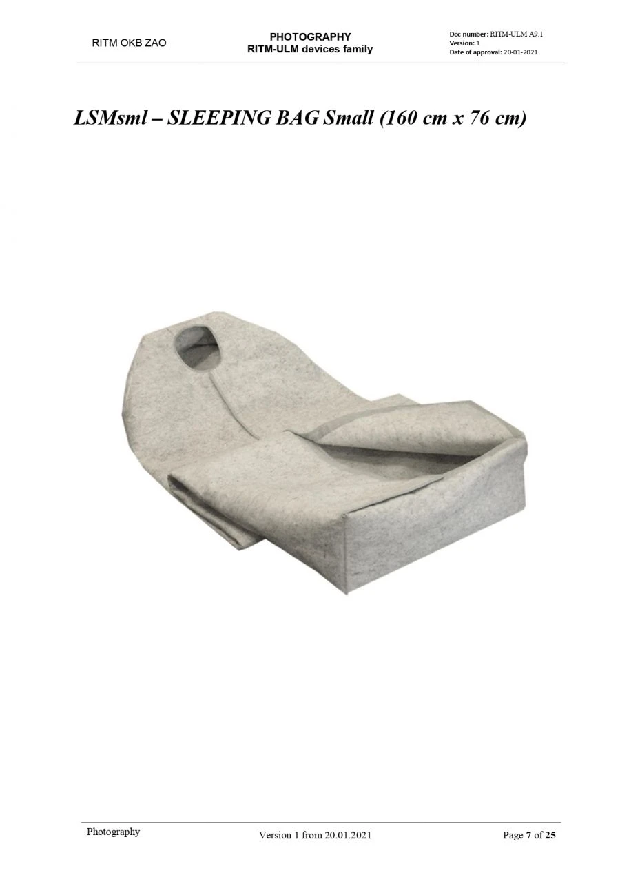 Multi-layer Therapeutic Device "RITM-ULM" Medical Sleeping Bag, Small