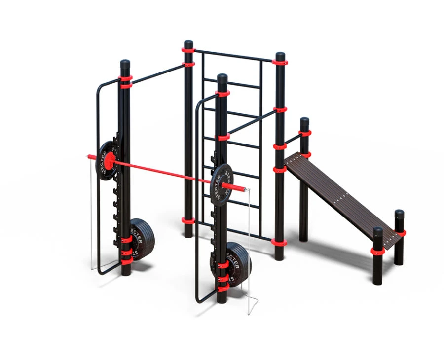 مجمع التمارين الرياضية الخارجي WORKOUT-FIT مع بار القرفصاء