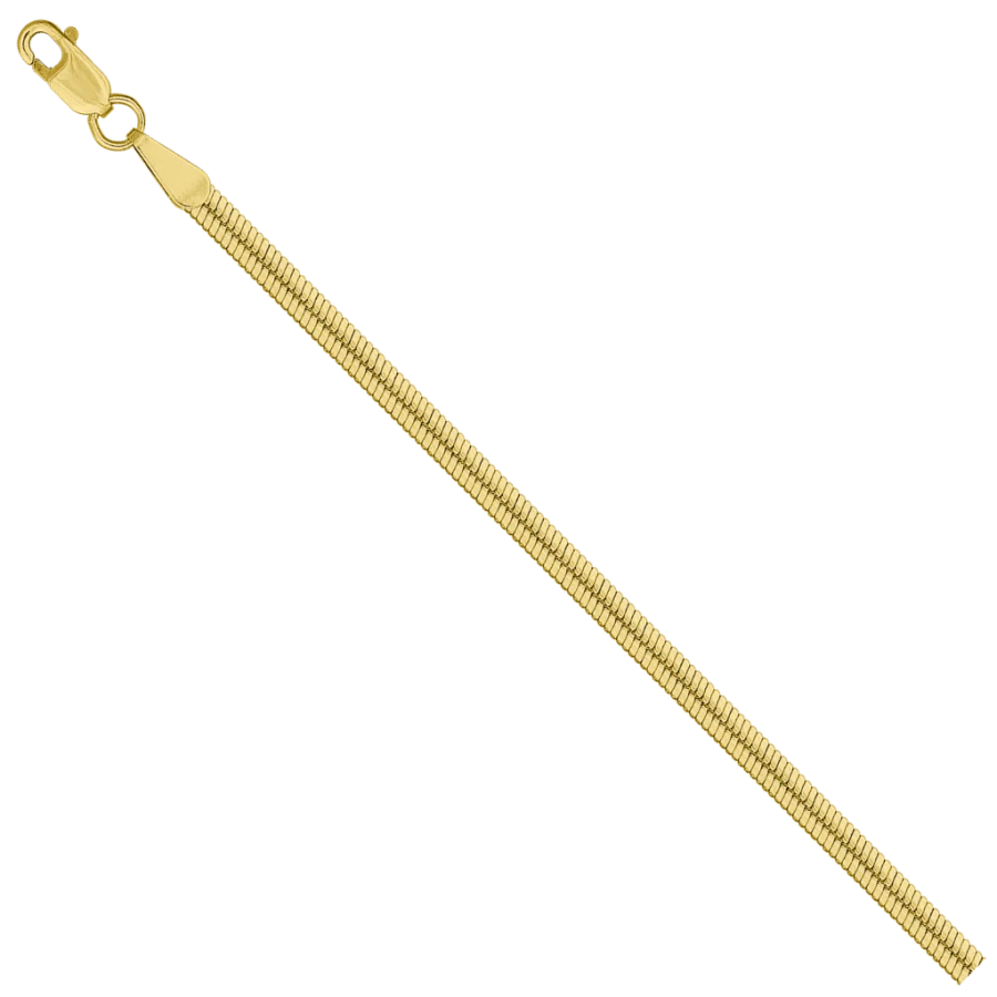 Green Almond 585 Gold Bracelet NБ17-097 0.5MM 16CM 3.4G