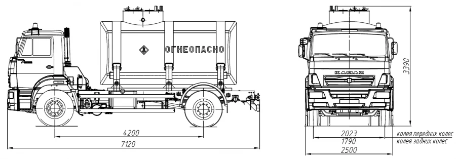 Fuel Tanker ATZ 4680D3-11 on KAMAZ 53605-A5 Chassis