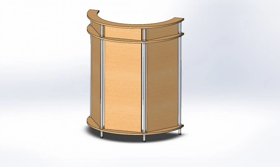 Wooden Speech Podium for Presentations