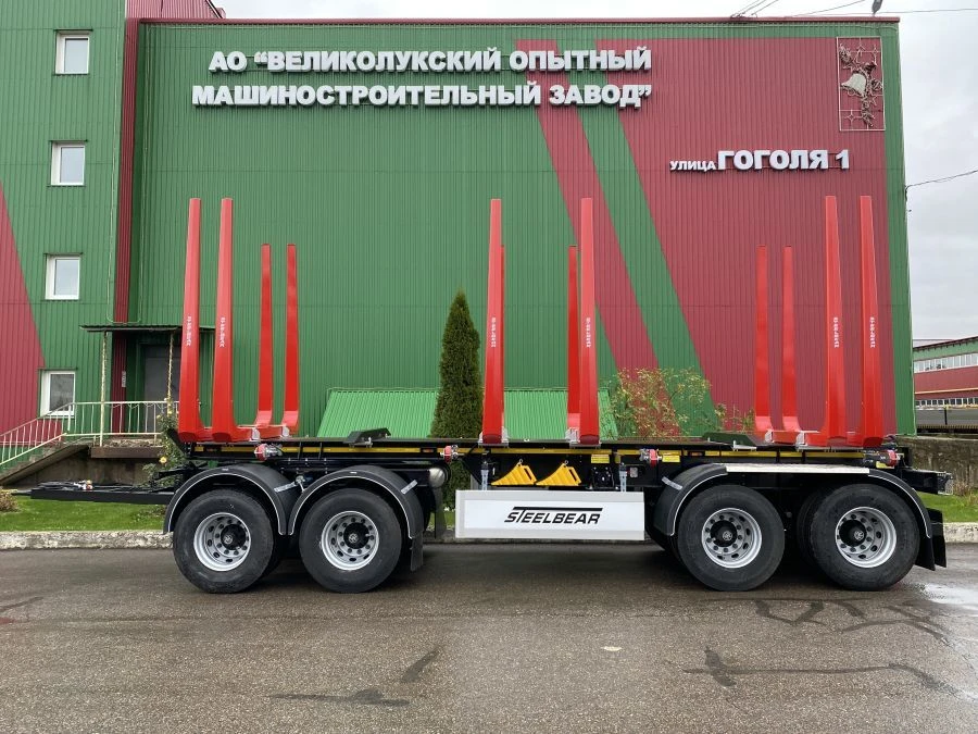 Four-Axle Log Transport Trailer PR-48 PR-48L with BPW Axle Aggregates