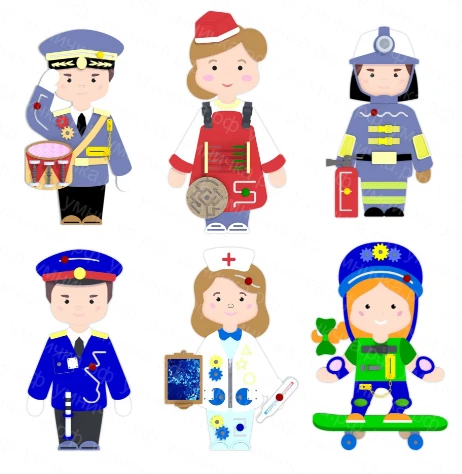 مجموعة لوحات مشغولة 'المهن' NGS-06 لتطوير الأطفال