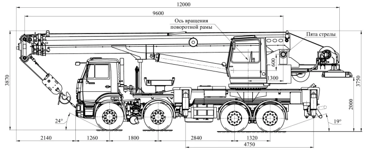 32 Ton Truck Crane KС-55729-1В for Heavy Lifting