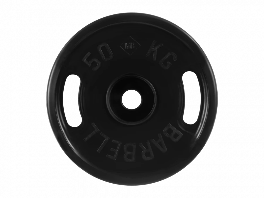 Rubber Coated Weight Plate "Euro-Classic" with Handles, 50 kg