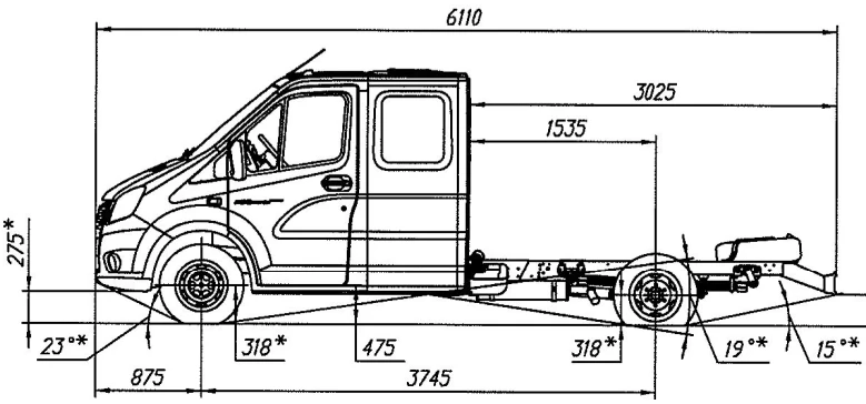 شاسيه GAZelle NEXT C42R92 مع محرك ديزل