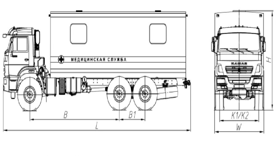 Mobile Medical Complex on KAMAZ 43118-50 Chassis Model 675420-30
