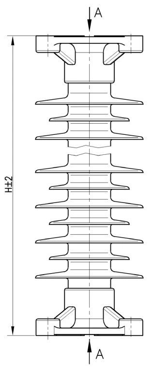 Polymer Insulator with Silicone Rubber Coating for 35kV, Model OSK 8-35-B-3 UHL1