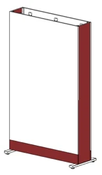 منصة عرض مزدوجة الجوانب 1200 × 200 × 2200 مم