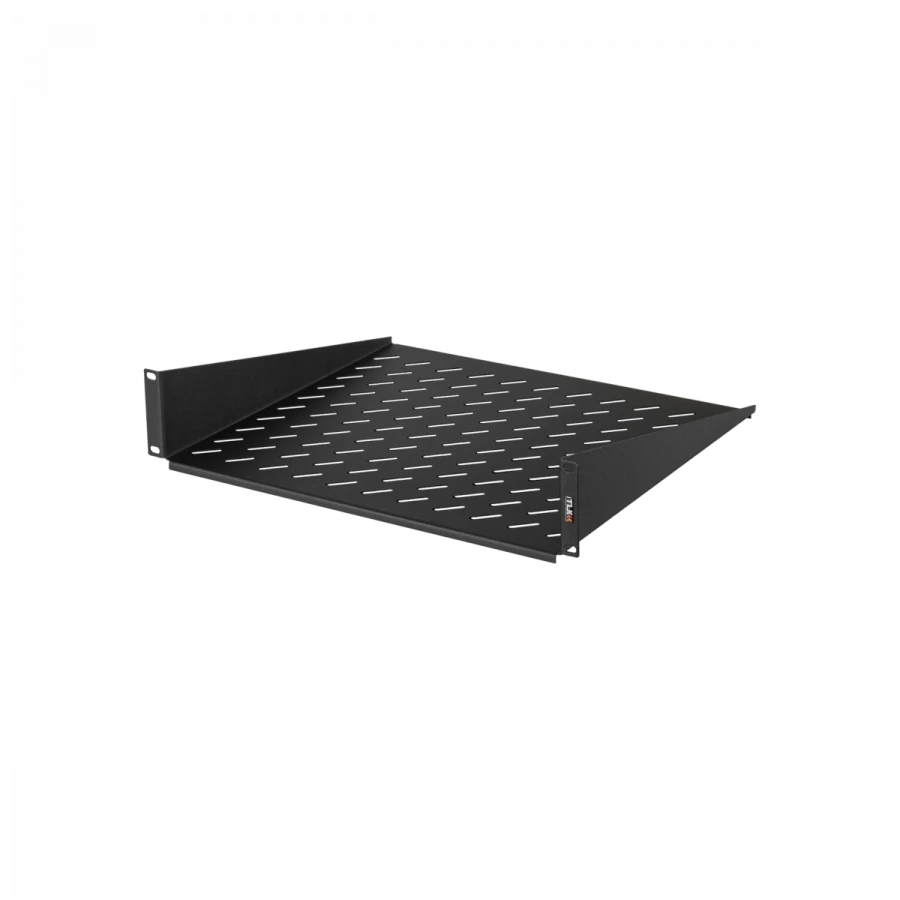 Front Shelf 19 Inch, 2U, 300mm Deep, Black, TLK-SHFR-300-BK