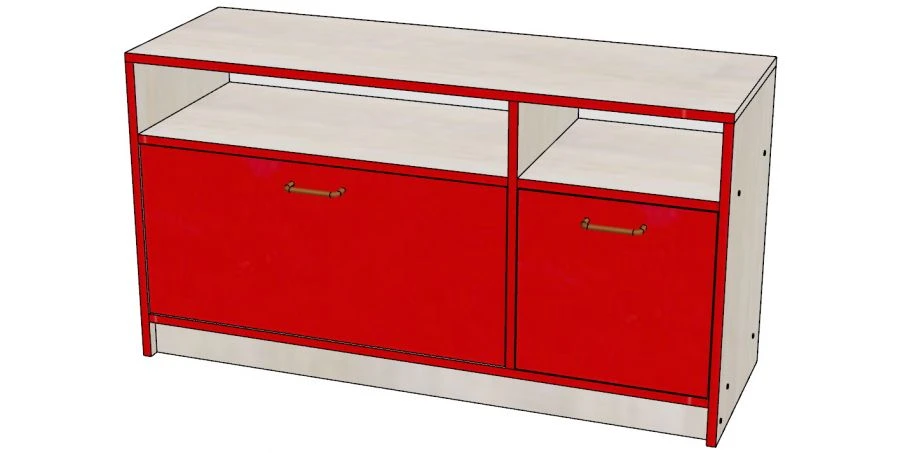 TV and Radio Equipment Cabinet with Two Doors, Art. No. 039/2023