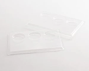 Disposable Polymer Immunological Plate for Blood Typing with 3 Wells (Transparent) - Model M-01/2