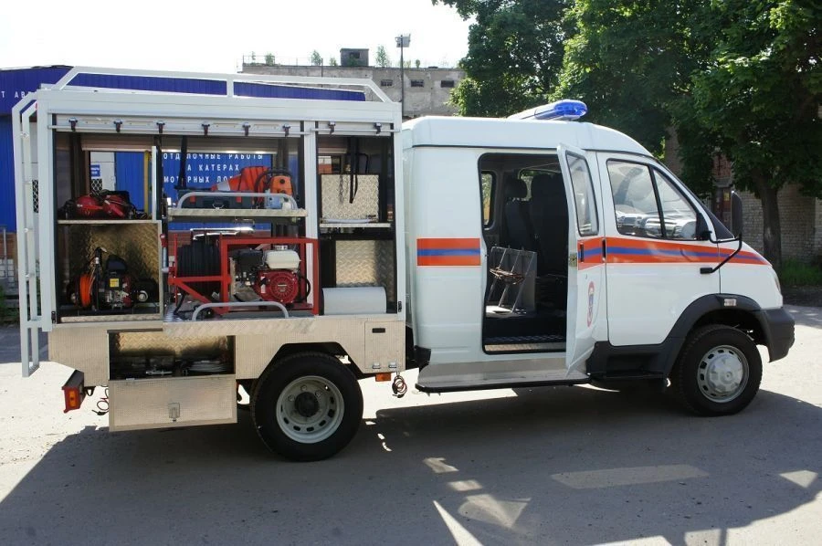 مركبات النقل الطارئة لخدمات الإنقاذ على هيكل GAZ-330232 موديل 3259RA، 3259RB، 3259RC، 3259R