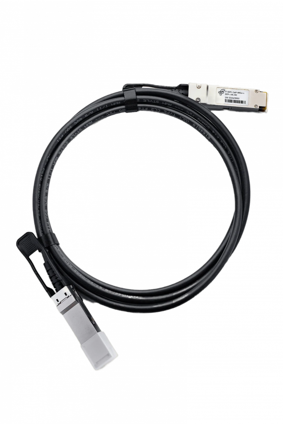 تجميعات كابلات النحاس عالية السرعة لنقل البيانات FT-QSFP+-CabP-AWGXX-X