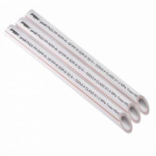 PPR/GF/PPR Pipe PN20 SDR7.4 D50 4m for Hot and Cold Water Supply