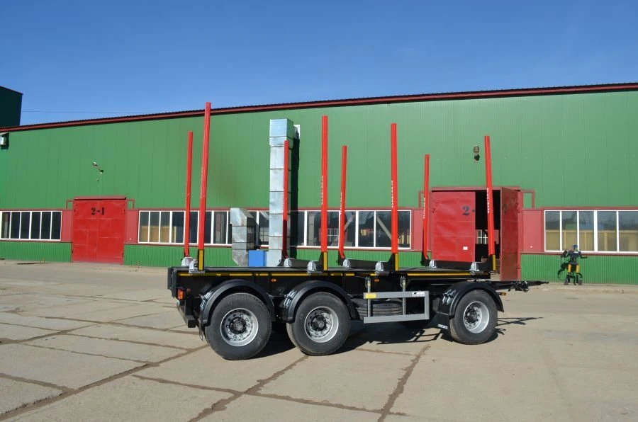 مقطورة الأخشاب ثلاثية المحاور PR-27 نموذج PR-27L مع وحدة محور BPW