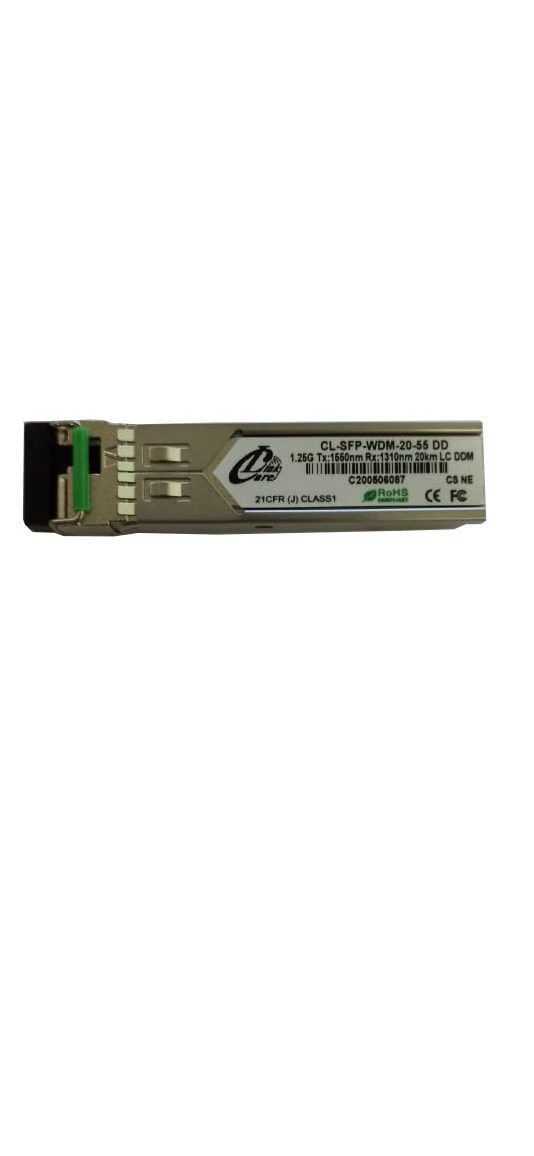 جهاز الإرسال 1.25Gb/s بطول موجي 1550nm CL-SFP-WDM-20-55 DD