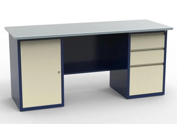 Two-Column Workbench with Galvanized Top - SV-2T.01.03.19.SO