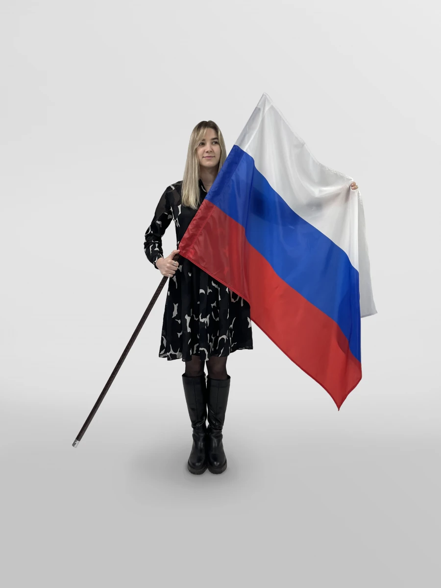 High-Quality Russian Flag Printed on Fabric